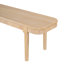 Banc en bois massif de style Mid-Century de 59,06 po avec tablier cannelé Zellan-133996140