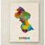 « guyana aquarelle map », impression sur toile tendue-15722751