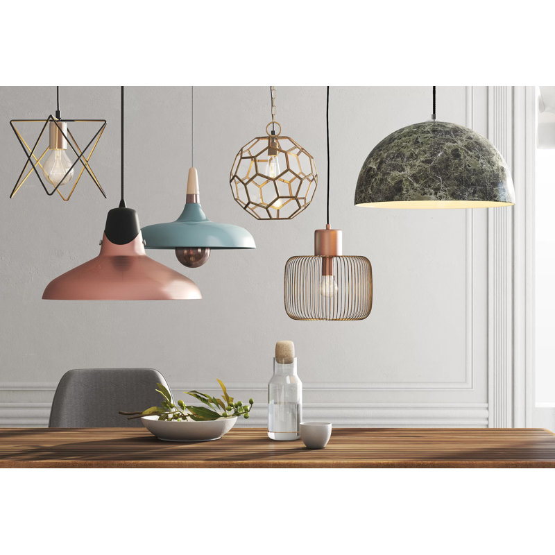 Marietta 1 - Light Matte Single Pendant, Matt Black/Copper
