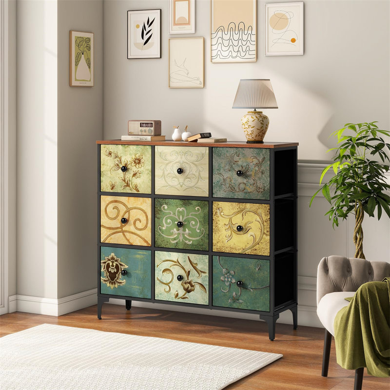 100 cm W Chest of 9 Drawers