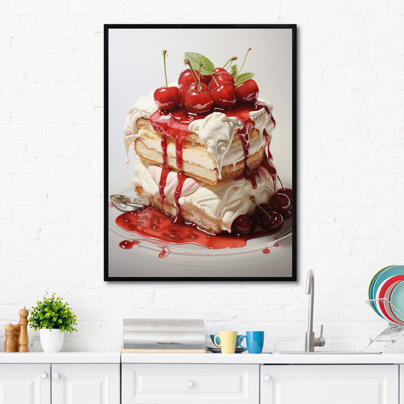 Gâteau au fromage rouge Avotost Luxury II, H 44 po x l 34 po x P 1,5 po, Cadre flottant noir