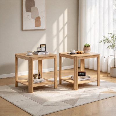 Tables de coin, tables basses, ensemble de 2