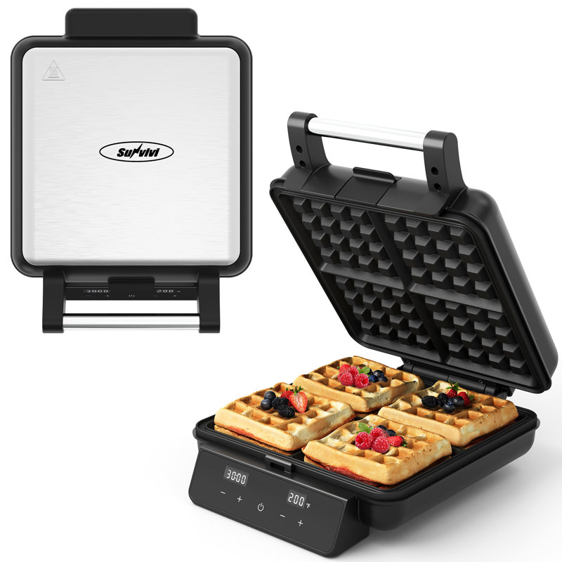 Non Stick Waffle Maker with LCD Screen