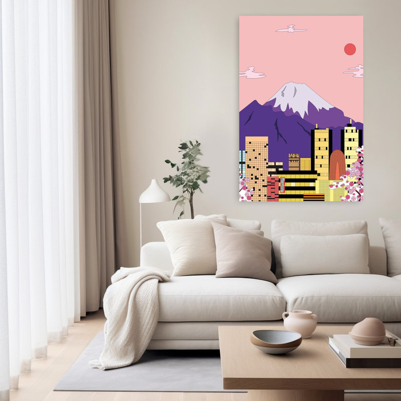 Dashiell Contemporary Art Abstract Contemporary Landscape Mountain Wall Art - Wrapped Canvas Print, 152.4 cm H x 101.6 cm W