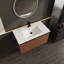 Meuble-lavabo avec lavabo en résine et armoire à deux portes-1237756733