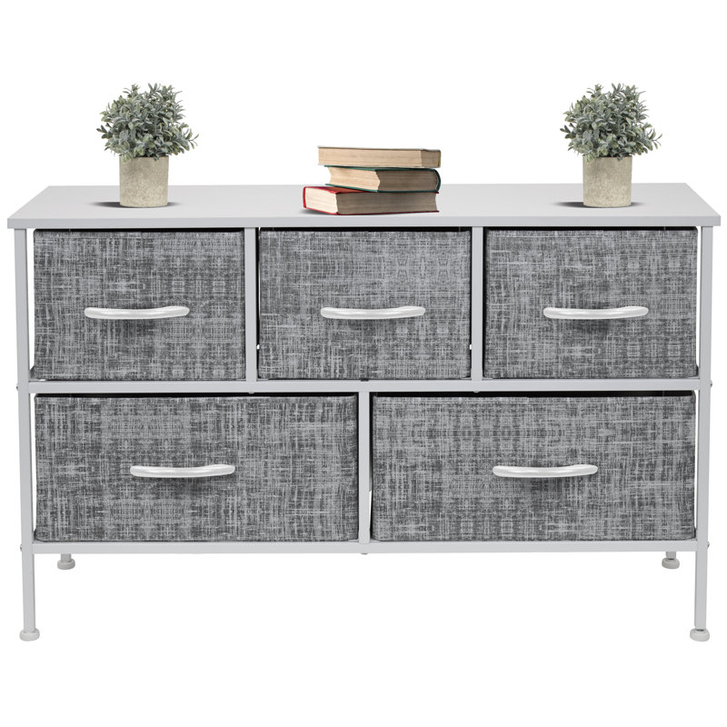 Storage Cube Dresser - Gray White, White/Grey