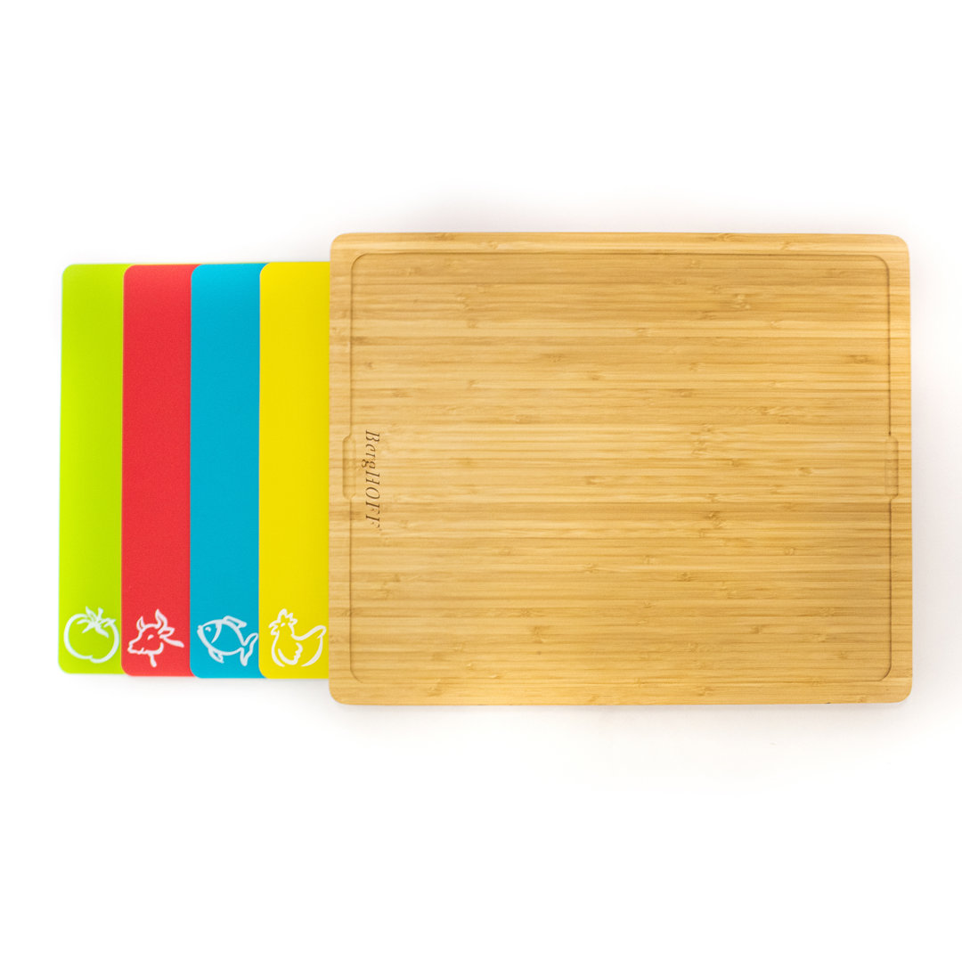BergHOFF 5-Piece Bamboo Wood Cutting Board Set, 16.5"x13.4" BergHOFF