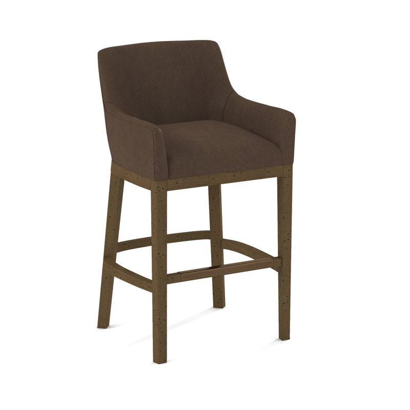 Upholstered Stool, Pecan, Evolution Caribou
