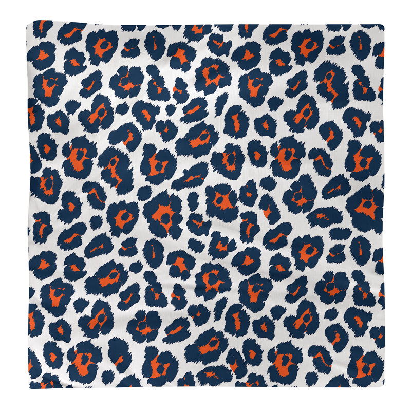 Serviette de foot Denver, Blanc / orange, 22 po x 22 po