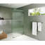 Aurora 40 in. x 78 in. Fully Frameless Fluted Radius Single Fixed Shower Panel-1063697379-971204093