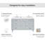 Meuble-lavabo double lavabo ARIEL Monrow 60 po en bois massif gris avec comptoir en quartz blanc de Carrare de 1,5 po et lavabo ovale centrale.-99405063-131238906-131238901