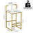 Modern Velvet Upholstered Counter Height Bar Stools With Footrest & Back(Set Of 2)-314884138-314884182