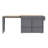 K&K 74.5 " Kitchen Island With Extendable Dining Table-265813799