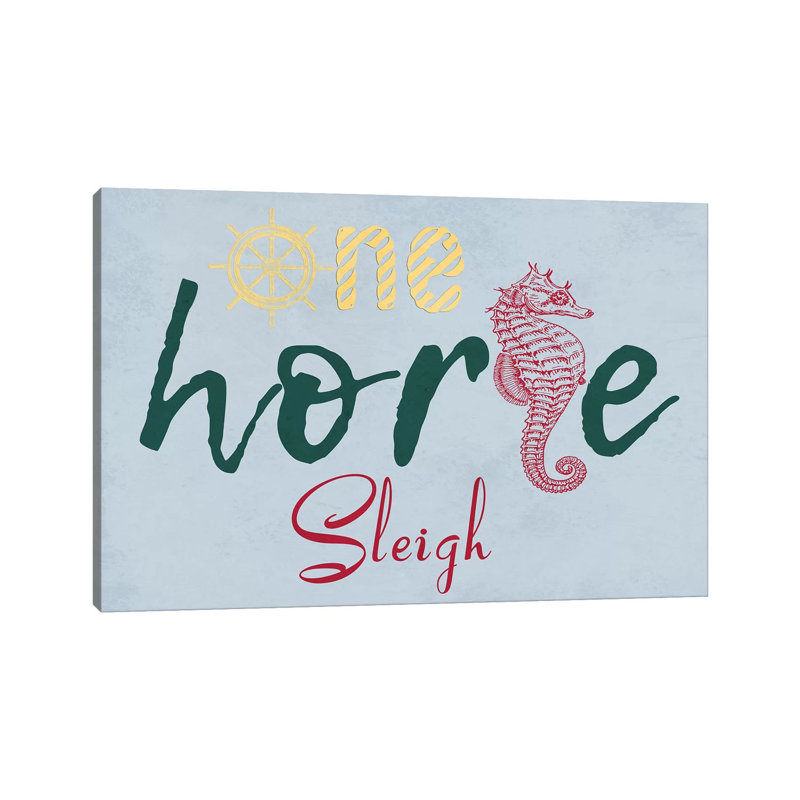 One Horse by Sheldon Lewis - Wrapped Canvas Print, 30.48 cm H x 45.72 cm W
