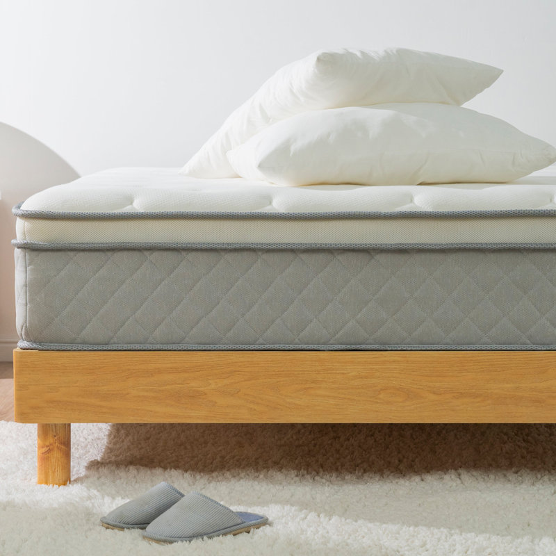 Matelas hybride à ressorts ensachés en mousse viscoélastique respirante, 14", Grand lit