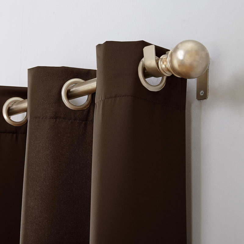 Blackout Curtain Single Panel, Chocolate, 54" W x 84" L