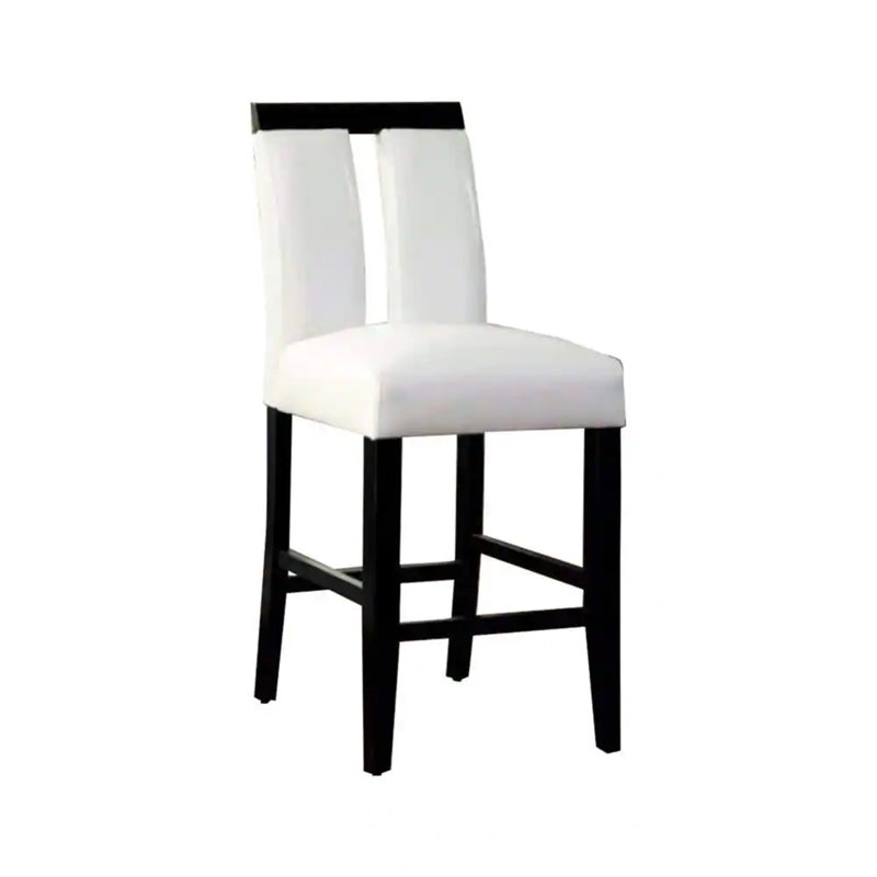 Ensemble de 2 chaises en similicuir rembourrées à hauteur de comptoir à fente