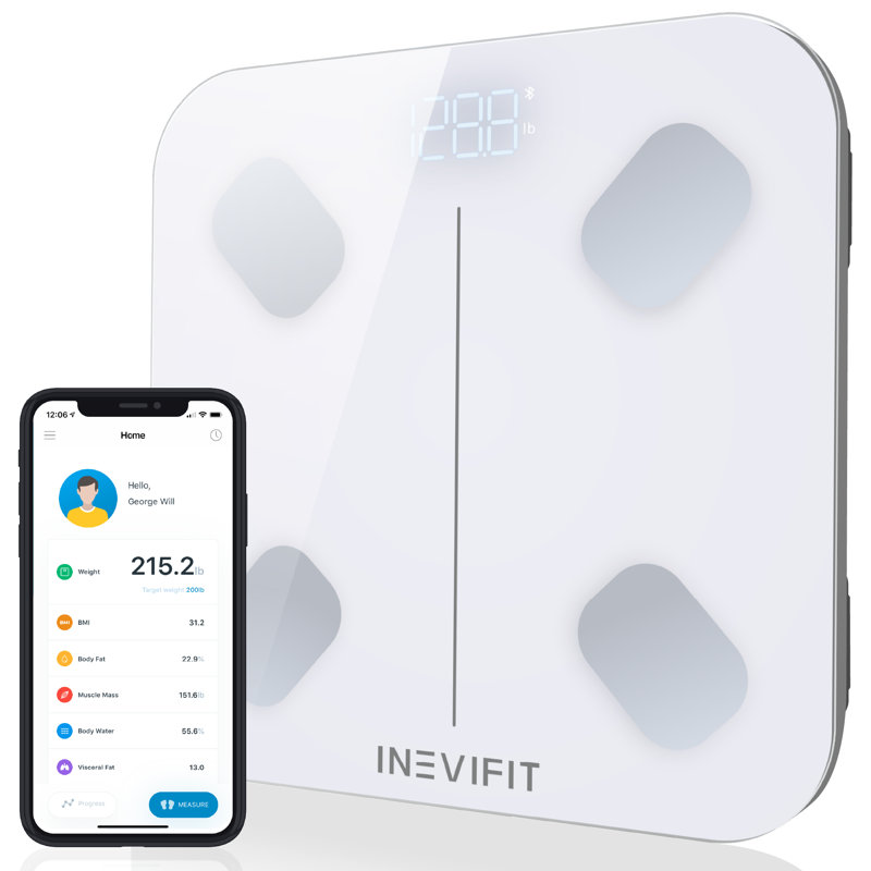 INEVIFIT Smart Digital Body Analysis Scale, White