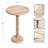 Willoughby Spiraled Mango Wood Round Side Table-1897090055