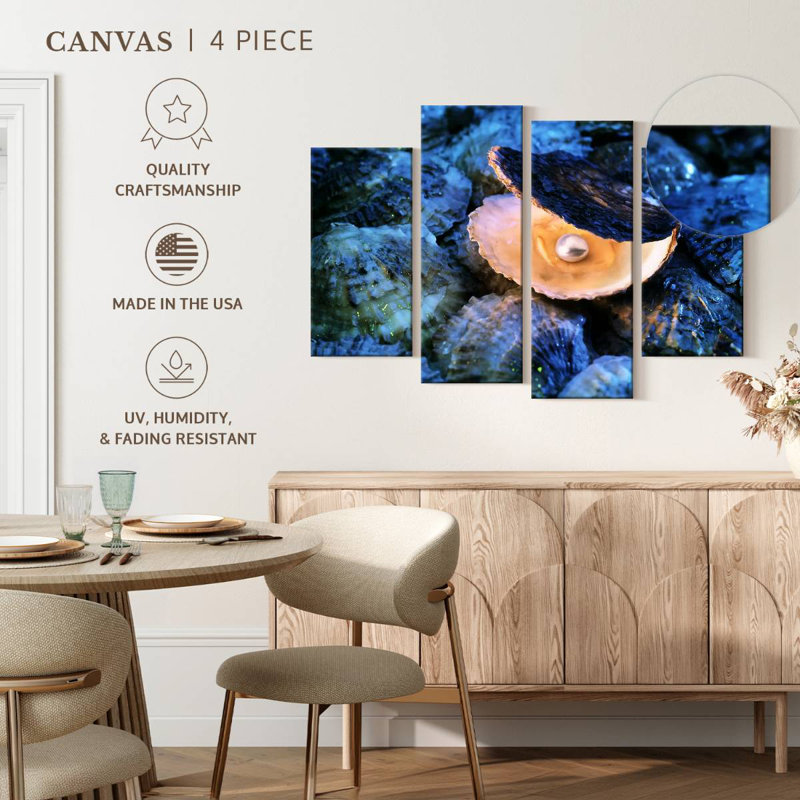 Brampt Natural Pearl Oyster, 27"H x 43"W