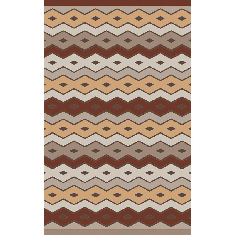 Wool Geometric Indoor Rug, Rectangle 2' x 3'