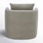 Fauteuil demi-tonneau pivotant rembourré Menta-78078757