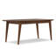 Table de salle à manger extensible en noyer de 66 à 84 po de style moderne Mid-Century Draper