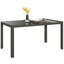 Table de salle à manger d'extérieur pour 6 personnes, table de patio avec plateau en verre trempé