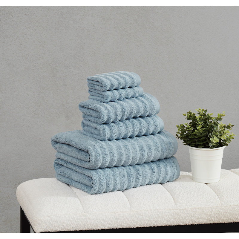 Ensemble de serviettes 6 pièces Borghese, Gris clair