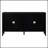 Retro Sideboard With Circular Groove Design And Round Metal Handles For Versatile Home Storage And Decor