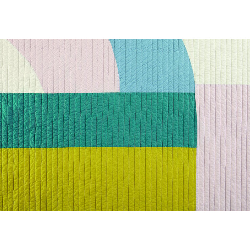 Mod Shapes Modern & Contemporary Cotton Geometric Shapes Quilt, King