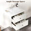 Ensemble de meuble-lavabo 24 po avec lavabo, armoire de rangement flottante avec portes et tiroirs, meuble-lavabo mural moderne avec surface peinte, blanc