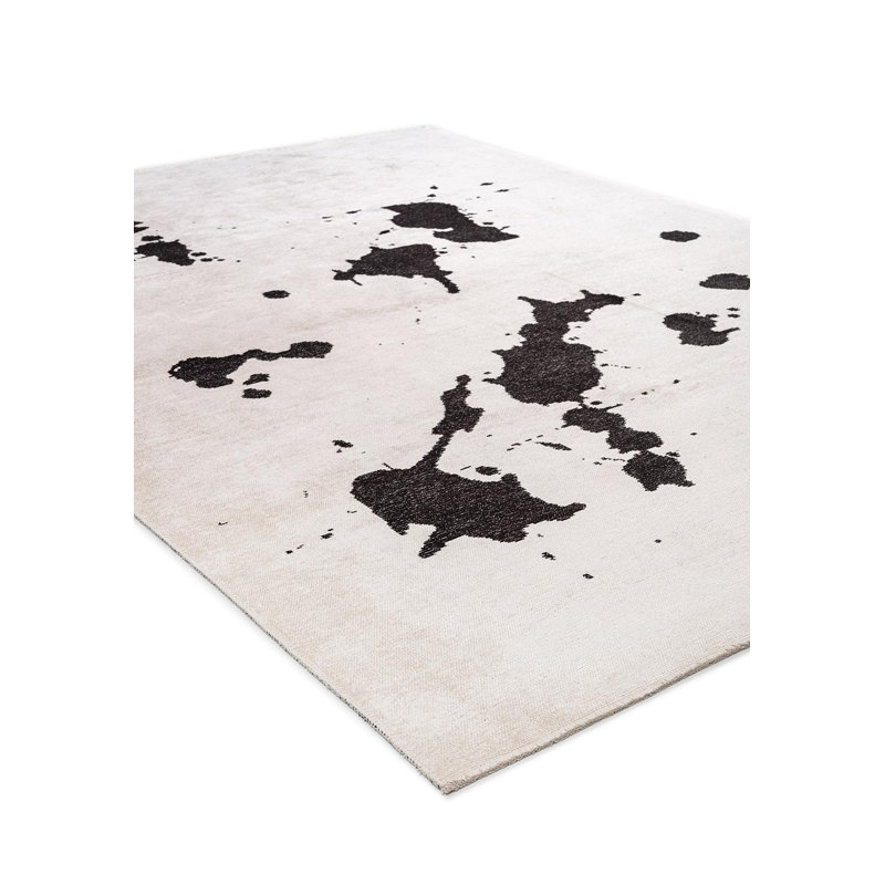 Mid Century Modern Abstract Opart Rug, Rectangle 9'10" x 14'