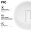 Lavabo de salle de bain vasque rond blanc mat Stone ™ avec robinet H 10 po L 15 po x l 15 po x H 5 po Bryant