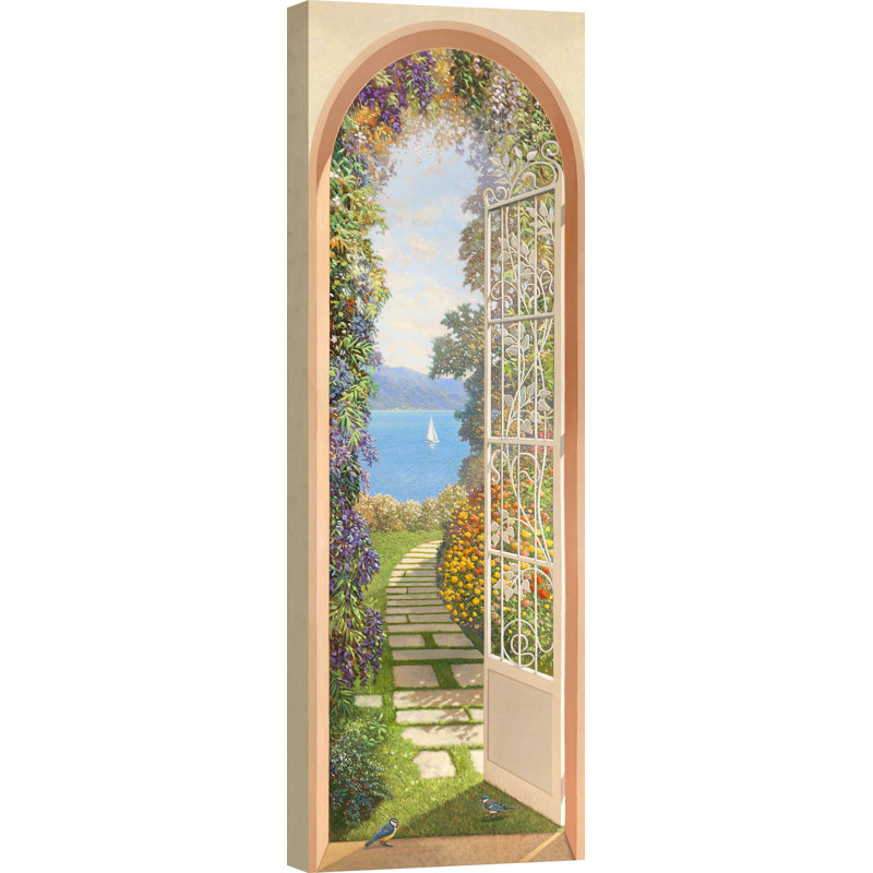Lake Garden by Andrea Del Missier - Wrapped Canvas Painting, 100cm H x 35cm W x 4cm D