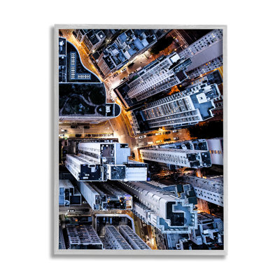 Urban City Streets Aérien Building Architecture - impression d'art graphique