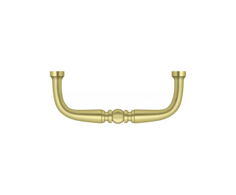 Poignée Deltana PCT300U3; Traditionnel; 3 po; finition laiton brillant, Laiton poli