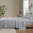 4 Pcs King Sheet , Grey Ski Jump, 100% Cotton Flannel, Fitted Sheet, Machine - Wash,-125950405-125950406