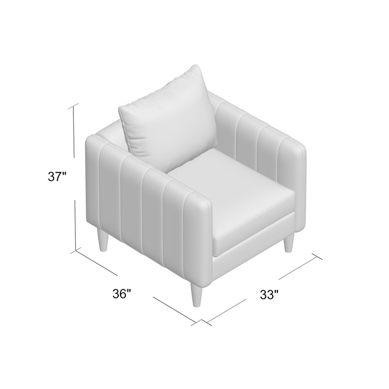 Kaveen Upholstered Armchair, Espresso, Jango Mushroom