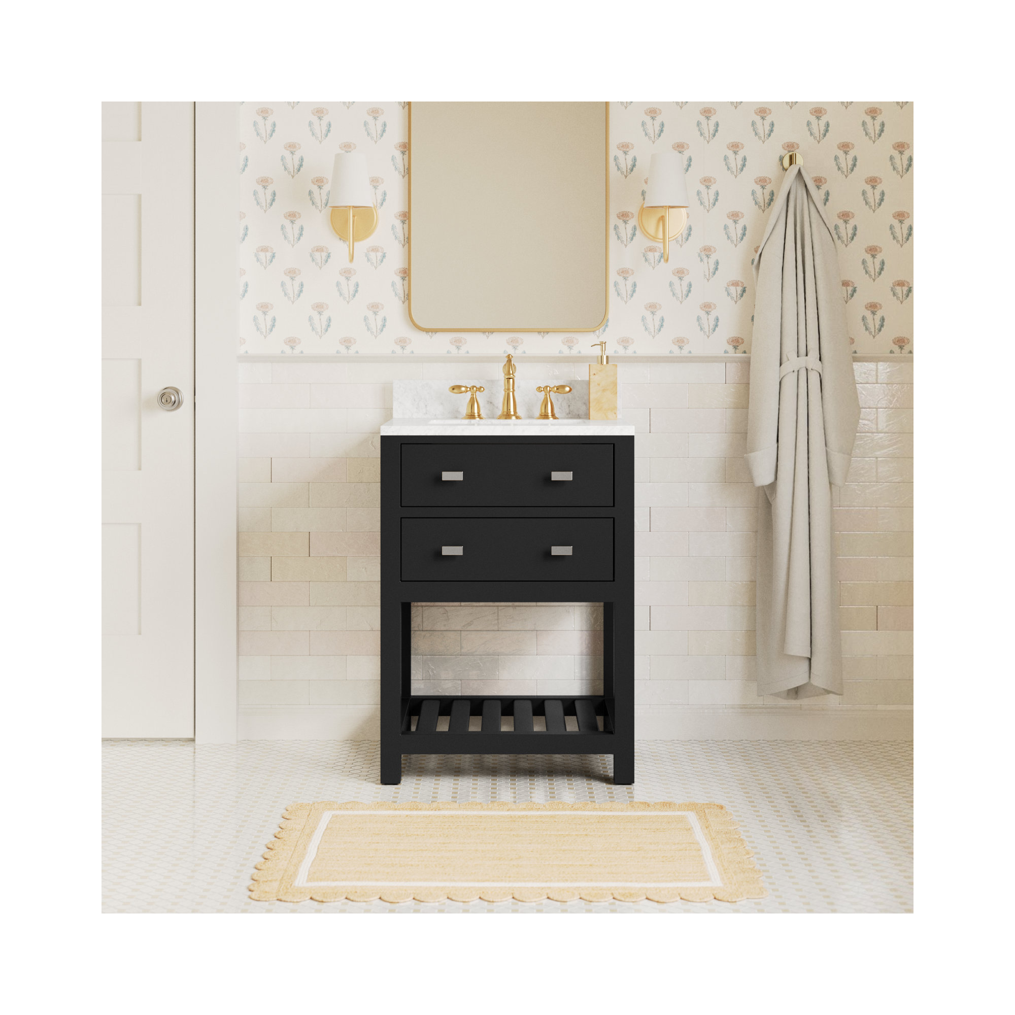Cronin 24'' Single Bathroom Vanity, Espresso