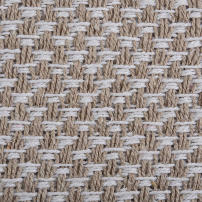 Anoka Geometric 100% Cotton Table Runner, Stone