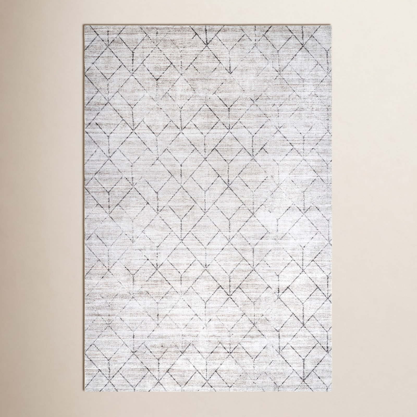 Machine Washable Geometric Rug, Rectangle 3' x 5'