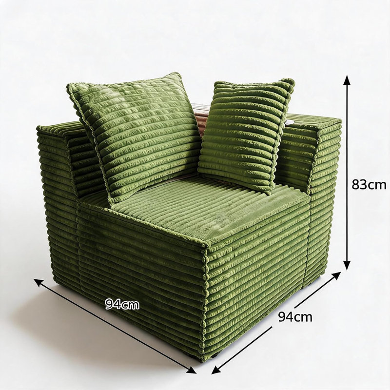 Canapé d'angle modulaire en mousse à mémoire de forme sans ossature pour salon