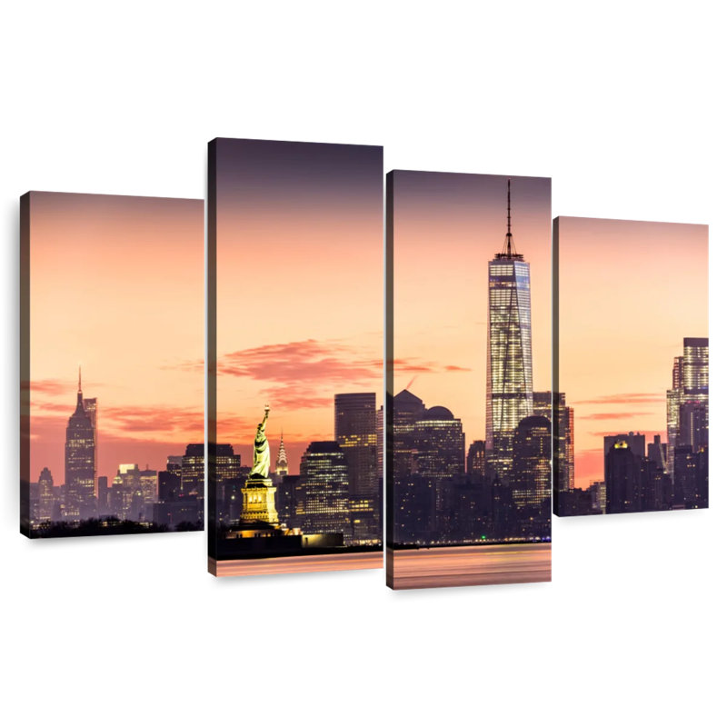 Skyline de Sireci dans le bas de Manhattan, H 48 po x l 75 po