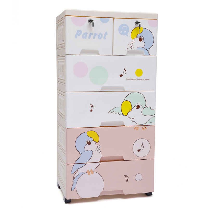 Commode à 6 tiroirs Swartz Parrot