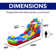 HeroKiddo Block Party 16' Commercial Grade Inflatable Water Slide with Attached Pool and Drainage for Kids and Adults (with Blower), Outdoor Indoor, Birthday Party, Rental Quality, Big Inflatable