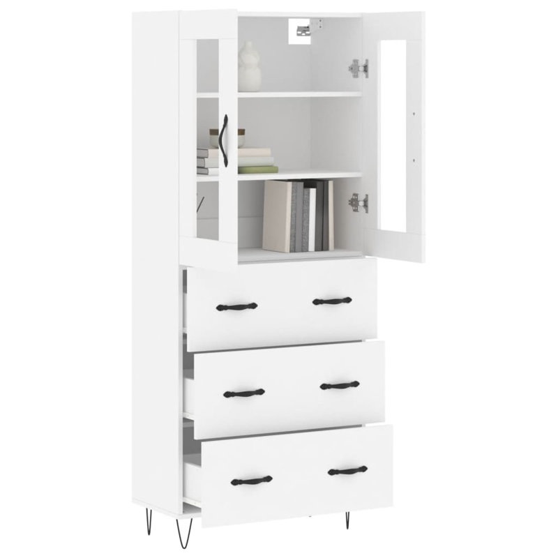 Tetteh 2 Door Manufactured Wood Wardrobe, White