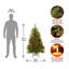 North Valley 72" Green Spruce Artificial Christmas Tree with 400 White Clear Lights with Tree Stand-743353194