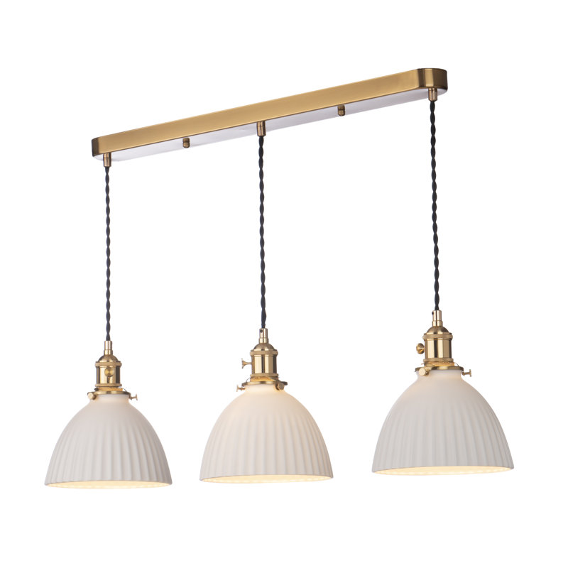 3 - Light Pendant, Natural Brass