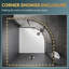 Cabine de douche ronde encadrée avec verre transparent 1/4 po P 36,5 po x l 36,5 po x H 72 po-101989221